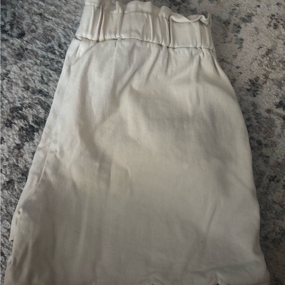 Elegant Cream Women's Shorts